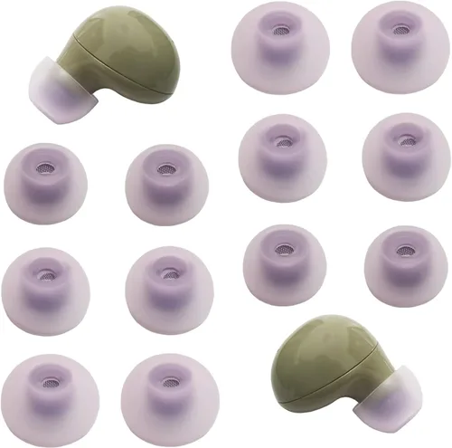 Vista 6 de Almohadillas de silicona para Galaxy Buds 2 a prueba de polvo de malla fina de repuesto para Samsung Galaxy Buds2/Galaxy Buds Negro