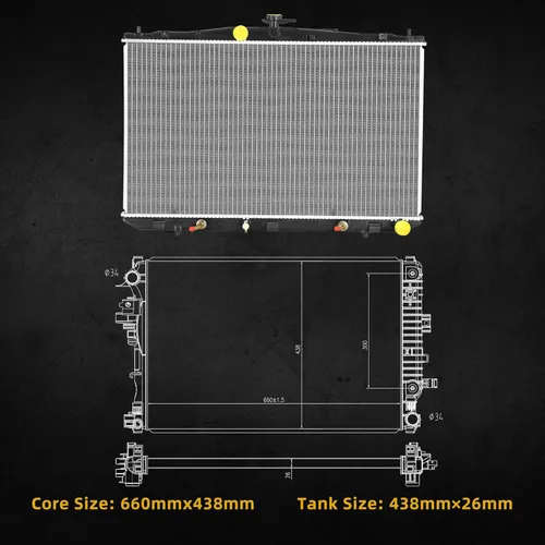 Vista 5 de DWVO Radiador compatible con Chevrolet Malibu 2016-2018, Buick LaCrosse 1.5L 3.6L V6 L4 2017-2019.