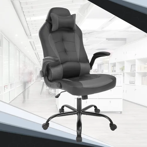 Vista 8 de Silla de computadora para videojuegos, silla de computadora de carreras, silla de oficina, silla de escritorio moderna y ajustable, silla ergonómica