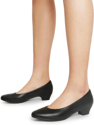 Vista 6 de Dream Pairs - Zapatos de tacón alto Mila Low Chunky para mujer