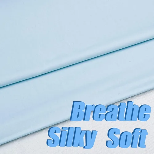 Vista 4 de The Yard, tela de algodón azul bebé de 2 yardas, tela de popelina de algodón natural, 59 pulgadas de ancho, tela 100% algodón, muselina bordada