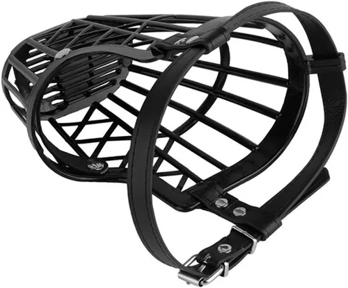 Vista 2 de Cubierta ajustable para bozal de la boca de la cesta para el entrenamiento del perro, control de mordida de ladrido para perro pastor alemán