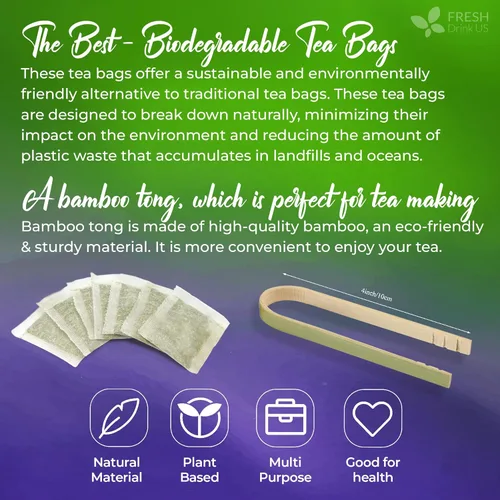 Vista 452 de FreshDrinkUS, 135 bolsas de té de jengibre y cúrcuma premium, ingredientes 100% naturales, mezcla hecha a mano de té de hierbas de cúrcuma