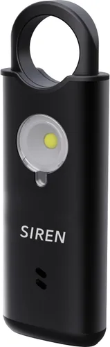 Alarma de seguridad personal de Silent Beacon - Sirena de 135 dB, luz intermitente, activación de tracción y vibración, llavero recargable USB-C,