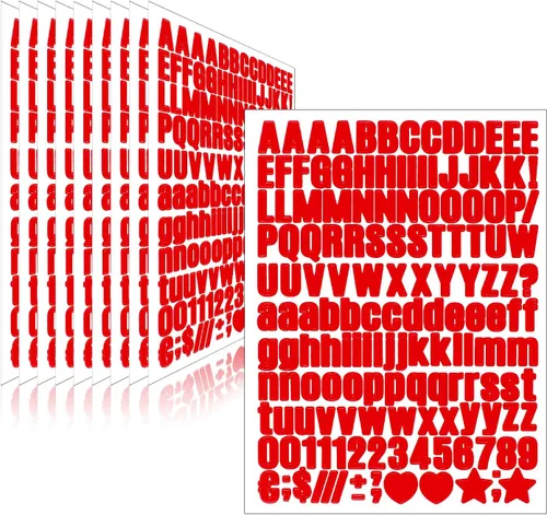 Vista 59 de Calcomanías de Letras para Tablón de Anuncios, 288 Piezas 18 Hojas 3 Pulgadas, Vinilo Impermeable, Colorido para Buzón, Ventana, Puerta, Letrero