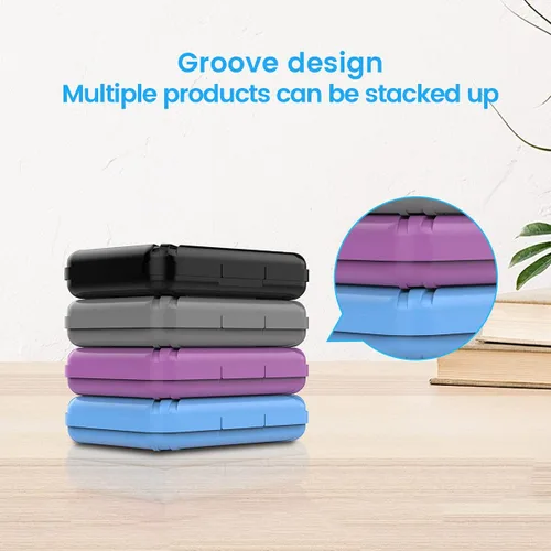 Vista 6 de ORICO Estuche para disco duro de 3.5 pulgadas, funda de transporte para disco duro externo antiestático y a prueba de golpes, compatible con WD