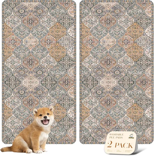 Vista 70 de nunubaby Almohadillas reutilizables para orina de perros, para jaulas y pisos, Almohadillas lavables para orina de perros, elegantes, Beige