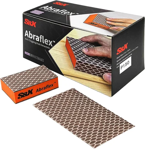 Vista 14 de S&X Juego de 6 esponjas de lija intercambiables con gancho y bucle, 6 granos surtidos, húmedo y seco, antiobstrucción, duradero (6)