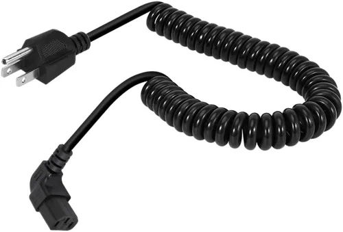 Cable de alimentación en espiral hembra de 3 clavijas, cable de alimentación de CA de 3 clavijas, cable de alimentación de 8.2 ft/8 pies, 18 AWG,