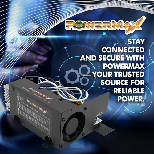 Vista 2 de PowerMax PM3-55 Cargador convertidor de potencia RV – 110 VCA a 12 voltios, fuente de alimentación de conmutación regulada universal, serie PM3