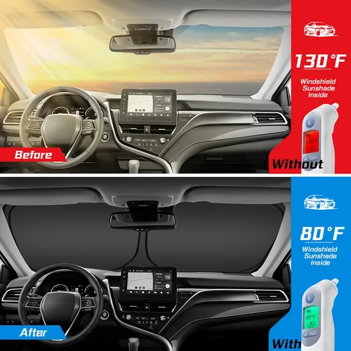Vista 2 de ARISMOTOR Parasol para parabrisas para BMW X3 2018-2025, ajuste personalizado plegable, protector de parasol y visera solar para ventana delantera