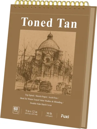 Vista 29 de Cuaderno de bocetos de 9 x 12 pulgadas, bloc de bocetos con espiral superior, paquete de 4 blocs de 100 hojas cada uno