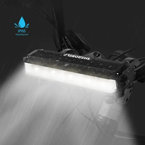 Vista 3 de 6 luces LED superbrillantes para bicicleta, 5 modos de iluminación, IPX5 impermeable, tipo C recargable para bicicleta, perfecto para adultos