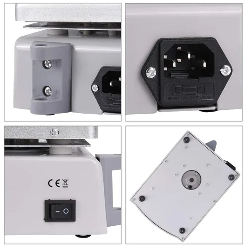 Vista 5 de Slendor Placa de Calentamiento con Agitador Magnético para Laboratorio Capacidad de Agitación 3000ml Placa de 6.7 x 6.7 pulgadas Máxima temperatura