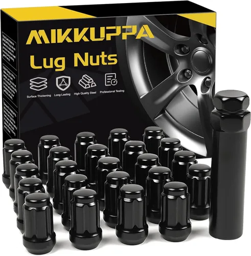 Vista 17 de MIKKUPPA 20 tuercas de llanta 1/2-20 – Repuesto para Jeep Wrangler 1987-2018, Liberty 2002-2012, Grand Cherokee 1993-2010 – Tuercas negras
