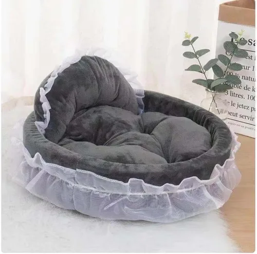 Vista 7 de Cama lavable de princesa para perros y gatos pequeños y medianos, cojín cálido de felpa suave para sofá tipo cueva, tapete acogedor para Azul