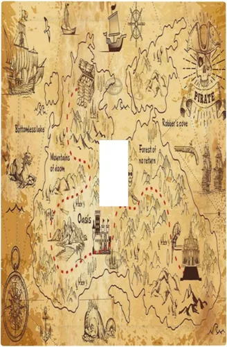 Vista 81 de Cubierta Decorativa para Interruptor de Luz Anclajes Tablón Faros Aves Marinas 2 Gang Cubiertas de Tomacorriente 1 Toggle 1 Dúplex Placa de Pared