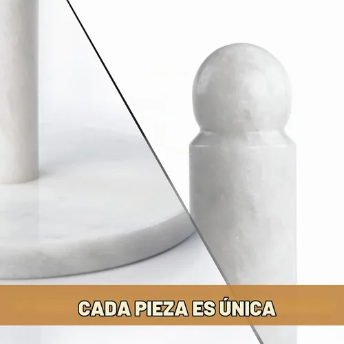 Vista 7 de Koville Italian Natural Marble Paper Towel Holder Countertop, Genuine Stone Paper Towel Holder Stand for Kitchen Storage, for Standard or Alpi Verde