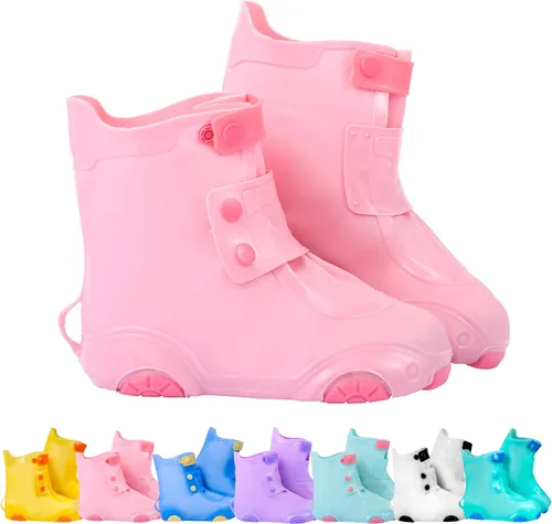 Vista 23 de Cubiertas para zapatos de lluvia para niños, impermeables, para niños y niñas, reutilizables