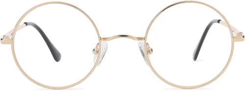 Vista 7 de Pro Acme Lentes transparentes sin receta con marco metálico redondo pequeño retro