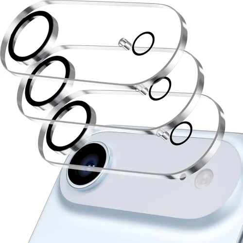 Vista 8 de [Paquete de 3] Protector de lente de cámara para iPhone 13 Pro Max de 6.7 pulgadas y iPhone 13 Pro de 6.1 pulgadas, vidrio templado 9H, arañazos