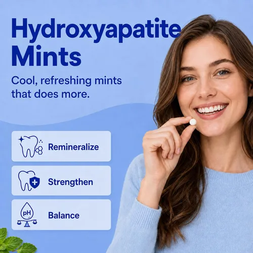 Vista 3 de DC24 DAILY CARE Mentas xilitol con hidroxiapatita, menta, 150 piezas