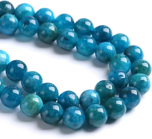 Vista 8 de 4MM 86 piezas Cuentas sueltas de piedra natural de amazonita calcedonia para hacer joyería DIY Pulsera Collar 1 hebra