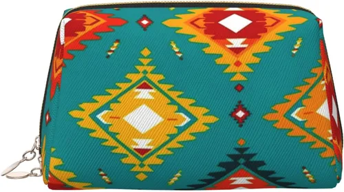 Vista 25 de Bonita bolsa de cosméticos con cremallera para mujer, bolsa de transporte de viaje impermeable compatible con estampado de leopardo y guepardo