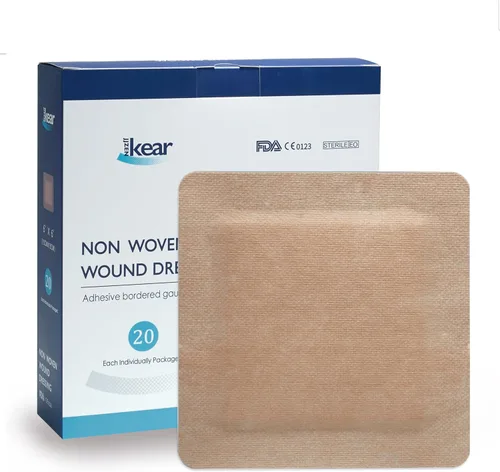 Vista 9 de 50 unidades de 2 x 2 pulgadas, pequeño vendaje cuadrado estéril para heridas - Almohadillas de gasa autoadhesivas - Sin látex - Grado médico