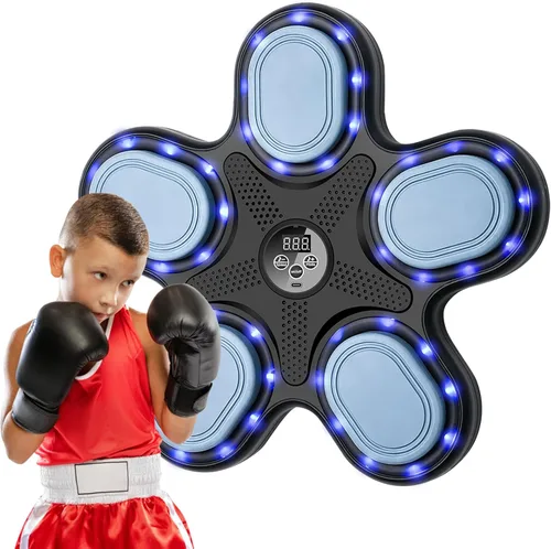 Vista 8 de OurStarry Smart Music Boxing Machine for Adults and Kids, Training Machine with LED Electronic Wall Mounted, Home Indoor Workout Equipment with