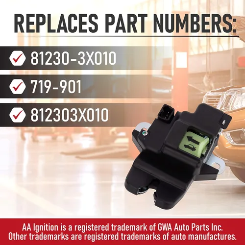 Vista 3 de Actuador de pestillo de cierre de maletero de reemplazo - Compatible con Hyundai Elantra 2011, 2012, 2013, 2014, 2015, 2016 - Reemplaza 81230-3X010