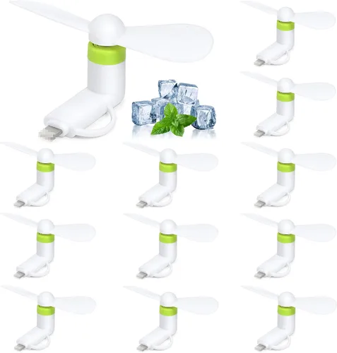 Vista 9 de Paquete de 24 mini ventiladores de mano a granel, mini ventilador portátil 2 en 1 para teléfono celular Paquete de 24 colores surtidos