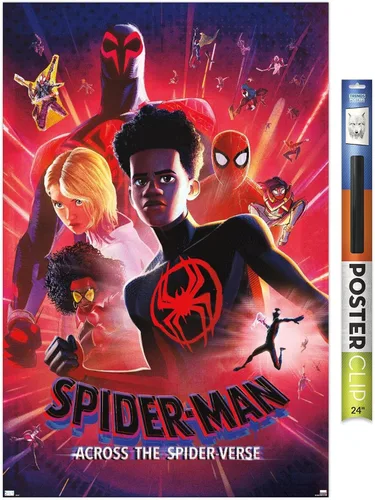 Vista 14 de Trends International Marvel Spider-Man: Across The Spider-Verse - Póster estático de pared de una hoja, 14.72 x 22.37 pulgadas, versión enmarcada