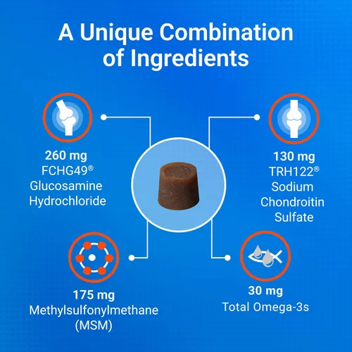 Vista 5 de Cosequin Minis - Masticables blandos de máxima fuerza con MSM Plus Omega3, 45