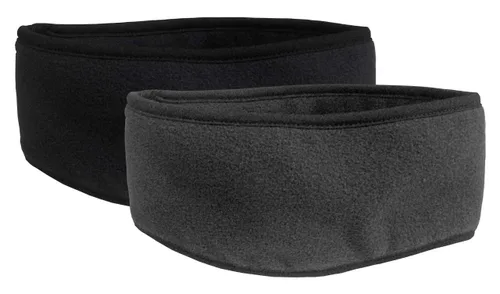 N'Ice Caps Diadema de forro polar de doble capa de invierno para niños, elástica, cobertura completa de las orejas (negrogris carbón, talla única