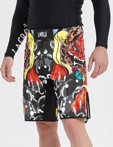 Vista 3 de LAFROI QJK01 - Pantalones cortos de boxeo para hombre con cordón y bolsillo