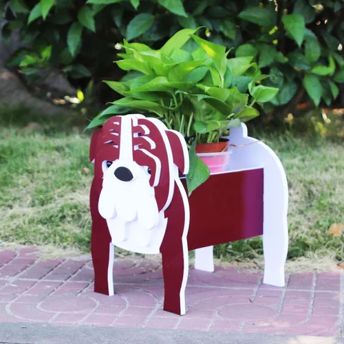 Vista 22 de Beagles - Contenedor para plantas con forma de perro, para amantes de las mascotas, maceta de PVC lindo para perros, macetas de cara para decoración