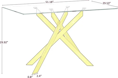 Vista 56 de Mesas de comedor redondas de 36 pulgadas, mesa de comedor moderna de cocina con base de metal cromado dorado, mesas de comedor redondas de vidrio