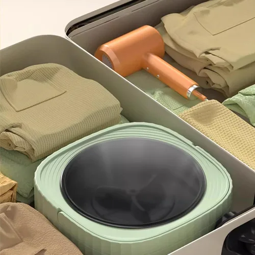 Vista 6 de Portable Washing Machine, 2 in 1 Small Washing Machine, Foldable Collapsible Mini Washer and Spin Drying, Cleaning for Underwear, Baby Clothes