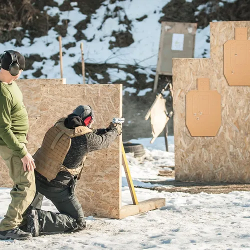 Vista 7 de Hungdao 40/100 Piezas Objetivos de Cartón IPSC para Tiro Objetivos de Silueta Clásica para el Campo de Tiro Práctica Táctica Competiciones