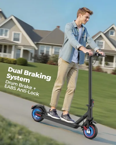 Vista 6 de Electric Scooter, 350W/500W Powerful Motor, 15-31 Miles Range, 8.5"/10" Tires, 19/22 MPH Max Speed, Commuting Electric Scooter with Cruise Control