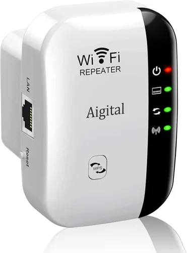 Amplificador de señal con extensor WiFi, cubre hasta 1200 pies cuadrados y 30 dispositivos, extensor de alcance WiFi de 300 Mbps y 2.4 GHz,
