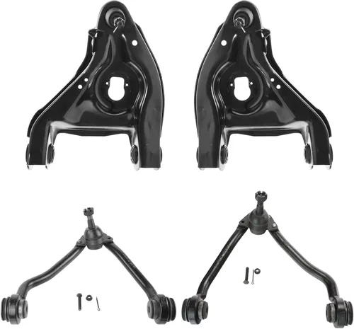 TRQ Brazo de control superior e inferior del lado del conductor y del pasajero con juego de rótulas compatible con Chevrolet GMC 89-02