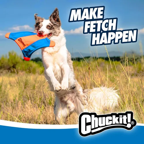 Vista 3 de Chuckit! Ardilla voladora para perro - Juguete de búsqueda flotante en agua - Construcción suave y duradera de lona de poliéster - Para perros