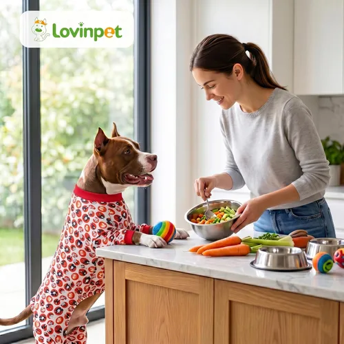 Vista 8 de LovinPet Pitbull - Pijama de algodón para perro, mameluco de recuperación de heridas, pijama de algodón Pitbull, tela elástica y acogedora, Rojo