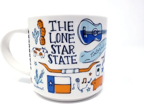 Vista 2 de Starbucks Taza de café Texas, colección Been There Series Across The Globe