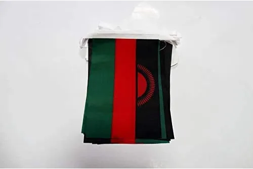 Vista 348 de Guatemala 19.7 ft BUNTING Flag 20 banderas 9'' x 6'' - Banderas de cuerda guatemalteca 5.9 x 8.3 in - AZ FLAG