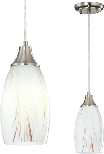 Vista 18 de karyfine Mini luces colgantes de cristal artístico para isla de cocina, pantalla colgante de vidrio de mármol con acabado de níquel cepillado, luces