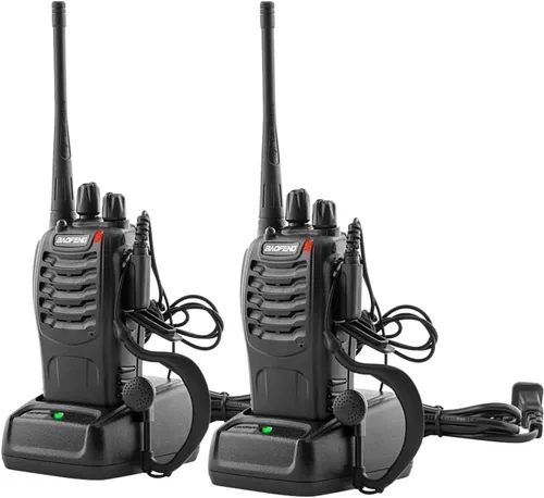Walkie Talkies Baofeng Radio 888S recargables de largo alcance con auriculares para adultos, radios de 2 vías, walkie talkies para niños, paquete de