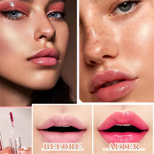 Vista 5 de Juego de 6 piezas de bálsamo labial tintado con aceite labial para labios, brillo de labios, cuidado de labios, aceite de labios transparente